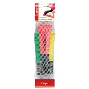 STABILO NEON 3er Pack gelb/grün/pink – Ansicht 1