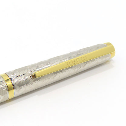 Gucci, Kugelschreiber mit Etui - Geometric G, Silber/Gold