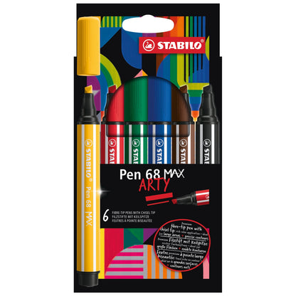 STABILO Pen 68 MAX 6er ARTY Kartonetui – Ansicht 1