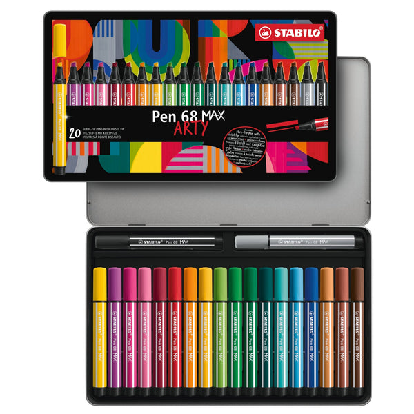 STABILO Pen 68 MAX 20er ARTY Metalletui