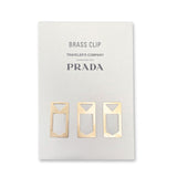 PRADA Brass Clip Oggetti da Scrivania
