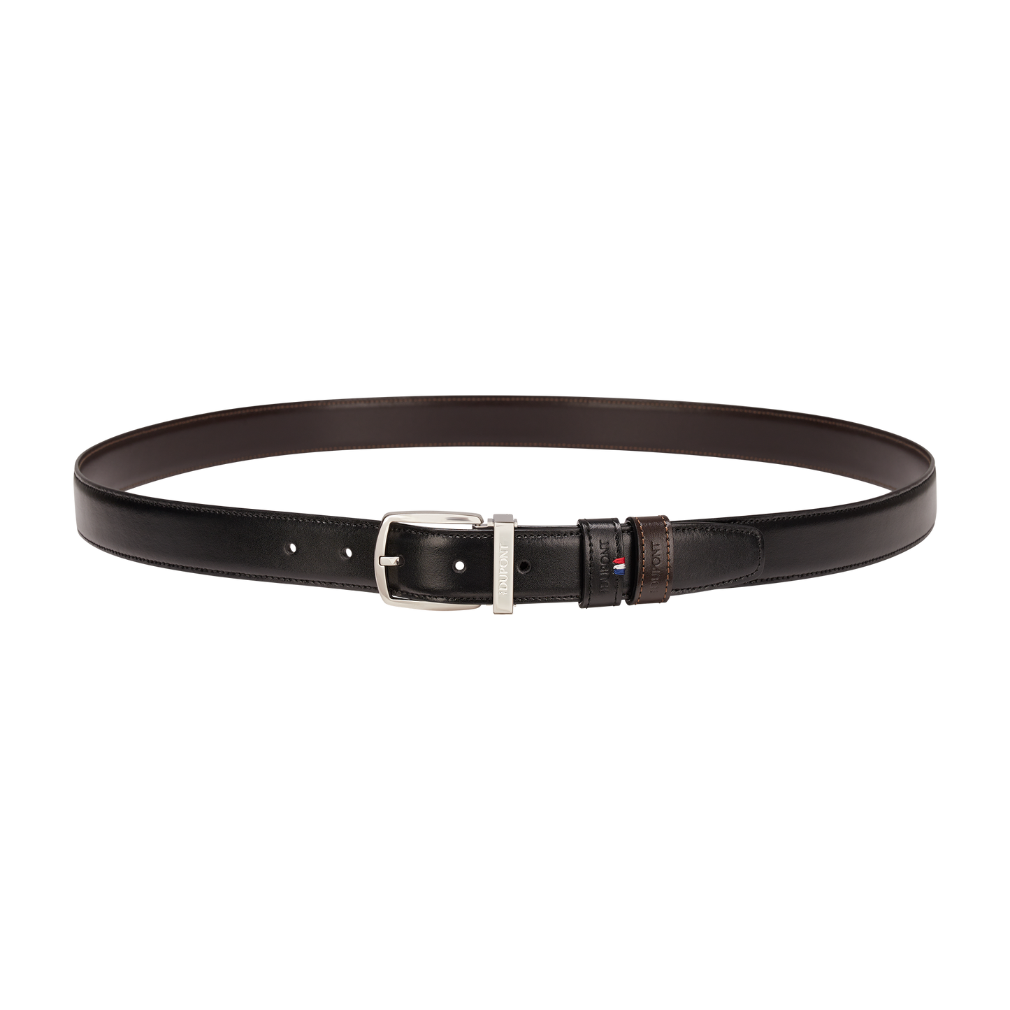 ST Dupont Accessories Line D Belts, Palladium, Black
