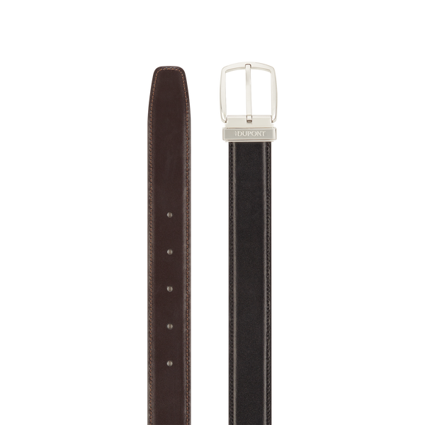 ST Dupont Accessories Line D Belts, Palladium, Schwarz