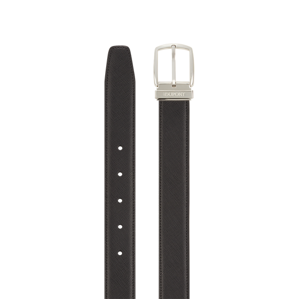 ST Dupont Accessories Line D Belts, Palladium, Schwarz