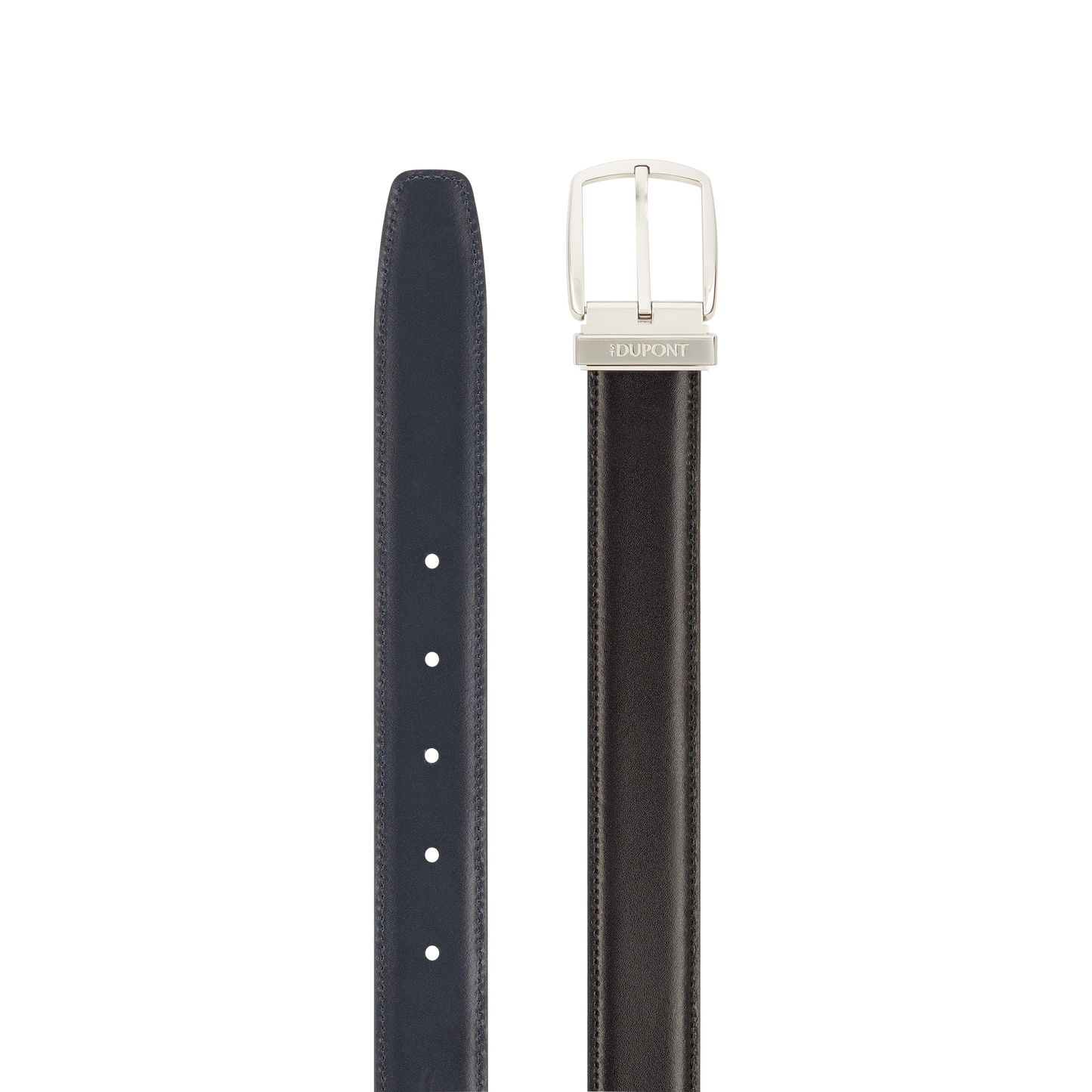 ST Dupont Accessories Line D Belts, Palladium, Black