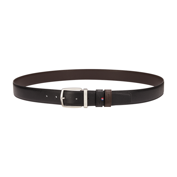 ST Dupont Accessories Line D Belts, Palladium, Schwarz