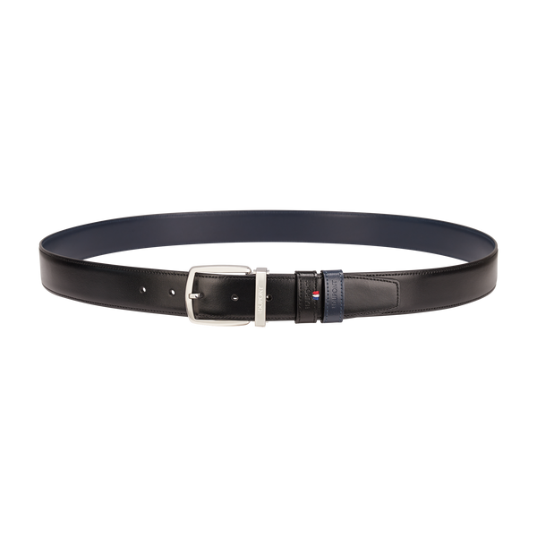 ST Dupont Accessories Line D Belts, Palladium, Schwarz