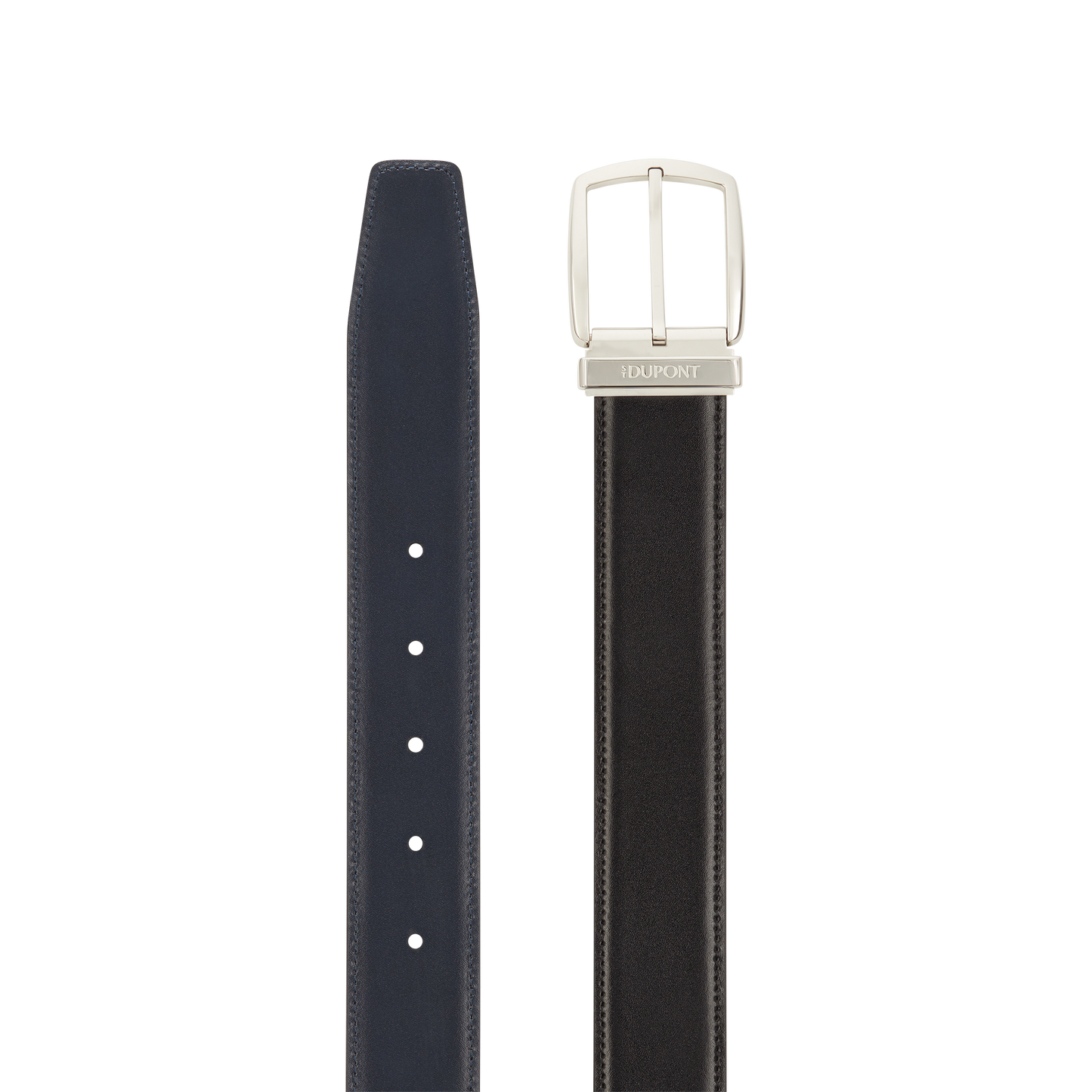 ST Dupont Accessories Line D Belts, Palladium, Black