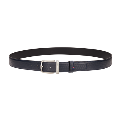 ST Dupont Accessories Line D Belts, Palladium, Dark-blue