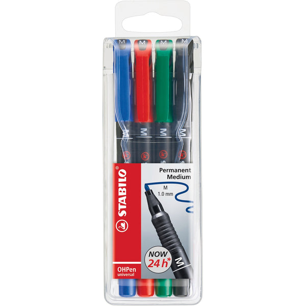 STABILO OHPen Folienschreiber permanent medium 4er Etui