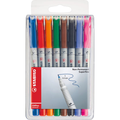 STABILO OHPen Folienschreiber wasserlöslich superfein 8er Etui – Ansicht 1