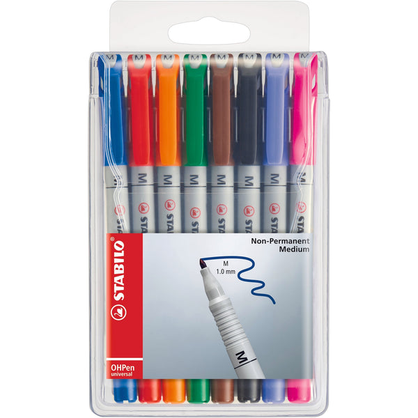 STABILO OHPen Folienschreiber wasserlöslich medium 8er Etui