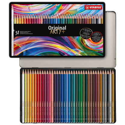 STABILO Original Metalletui ARTYplus Dünnkernfarbstift 38 Farben – Ansicht 1