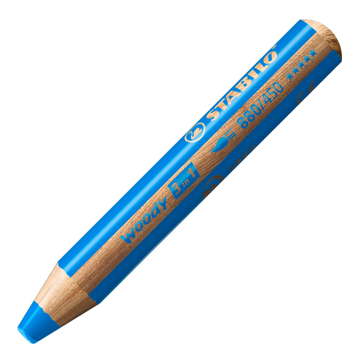 STABILO woody Farbstift cyanblau wasserv – Ansicht 1