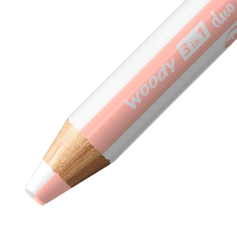 STABILO woody 3in1 duo weiß/apricot – Ansicht 2