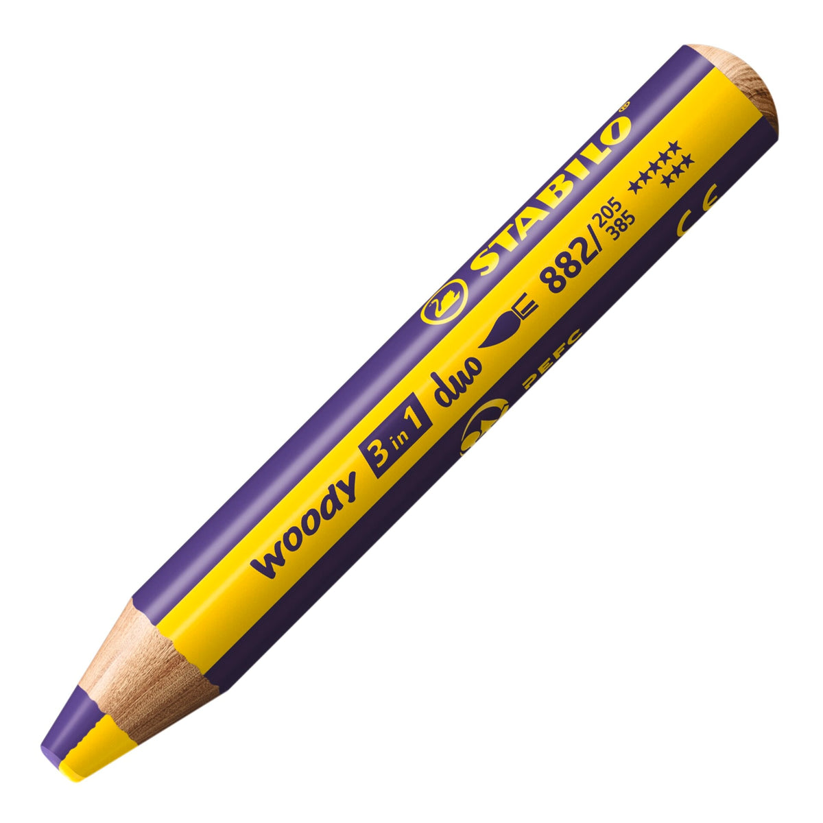 STABILO woody 3in1 duo gelb/violett – Ansicht 1