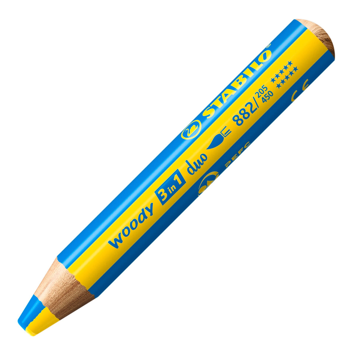 STABILO woody 3 in 1 duo gelb/cyanbl – Ansicht 1