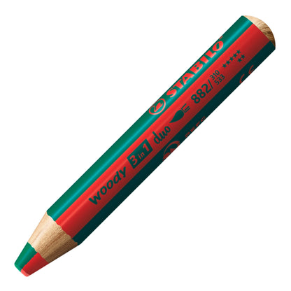 STABILO woody 3 in 1 duo red/dark green – Ansicht 1