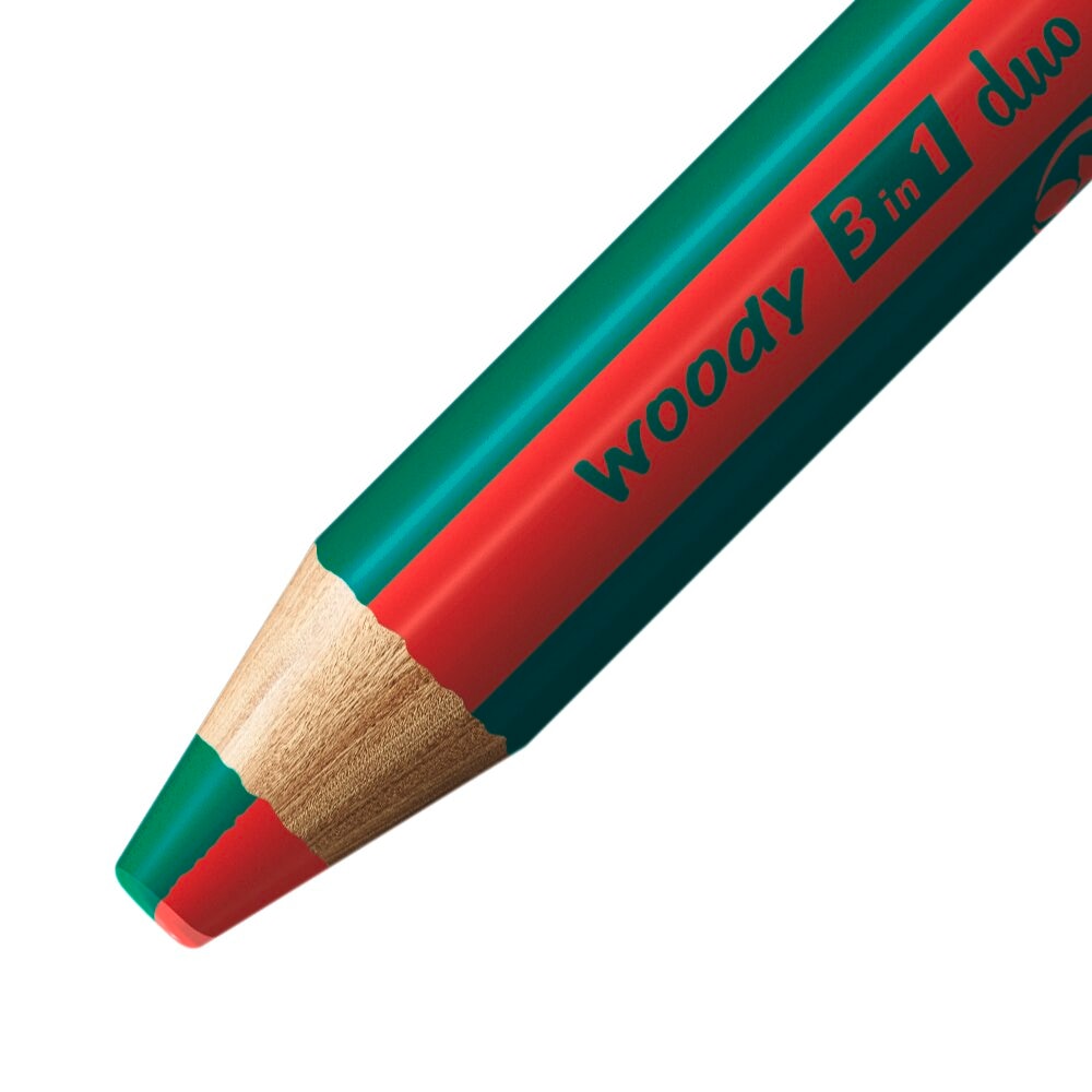 STABILO woody 3 in 1 duo red/dark green – Ansicht 2