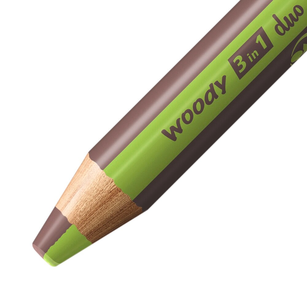 STABILO woody 3in1 duo hellgrü/braun – Ansicht 2