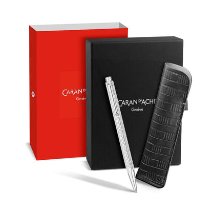 Caran d'ache, Kugelschreiber Ecridor Set, Silbergrau
