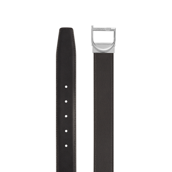 ST Dupont Accessories D Logo Belts, Palladium, Schwarz