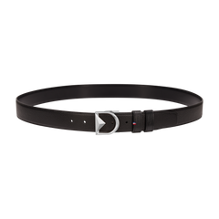 ST Dupont Accessories D Logo Belts, Palladium, Schwarz