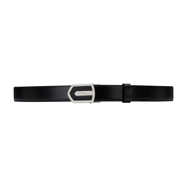ST Dupont Accessories Autolock Belts, Palladium, Schwarz