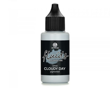Octopus Fluids Alcohol Ink OPAQUE Cloudy Day Grey