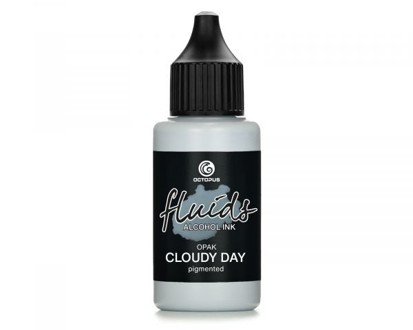 Octopus Fluids Alcohol Ink OPAQUE Cloudy Day Grey