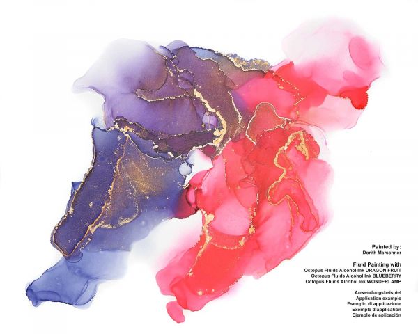 Octopus Fluids Alkoholtinte Metallic für Fluid Art und Resin Wonderlamp Gold 30 ml