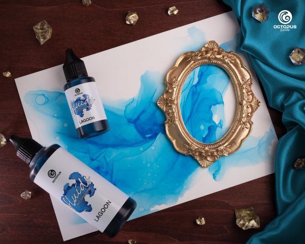 Octopus Fluids Alcohol Ink Alkoholtinte Lagoon Blau 100 ml