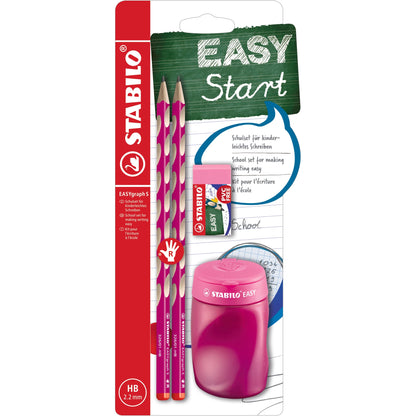 STABILO EASYgraph S School Set pink R mit Spitzer und Radierer – Ansicht 1