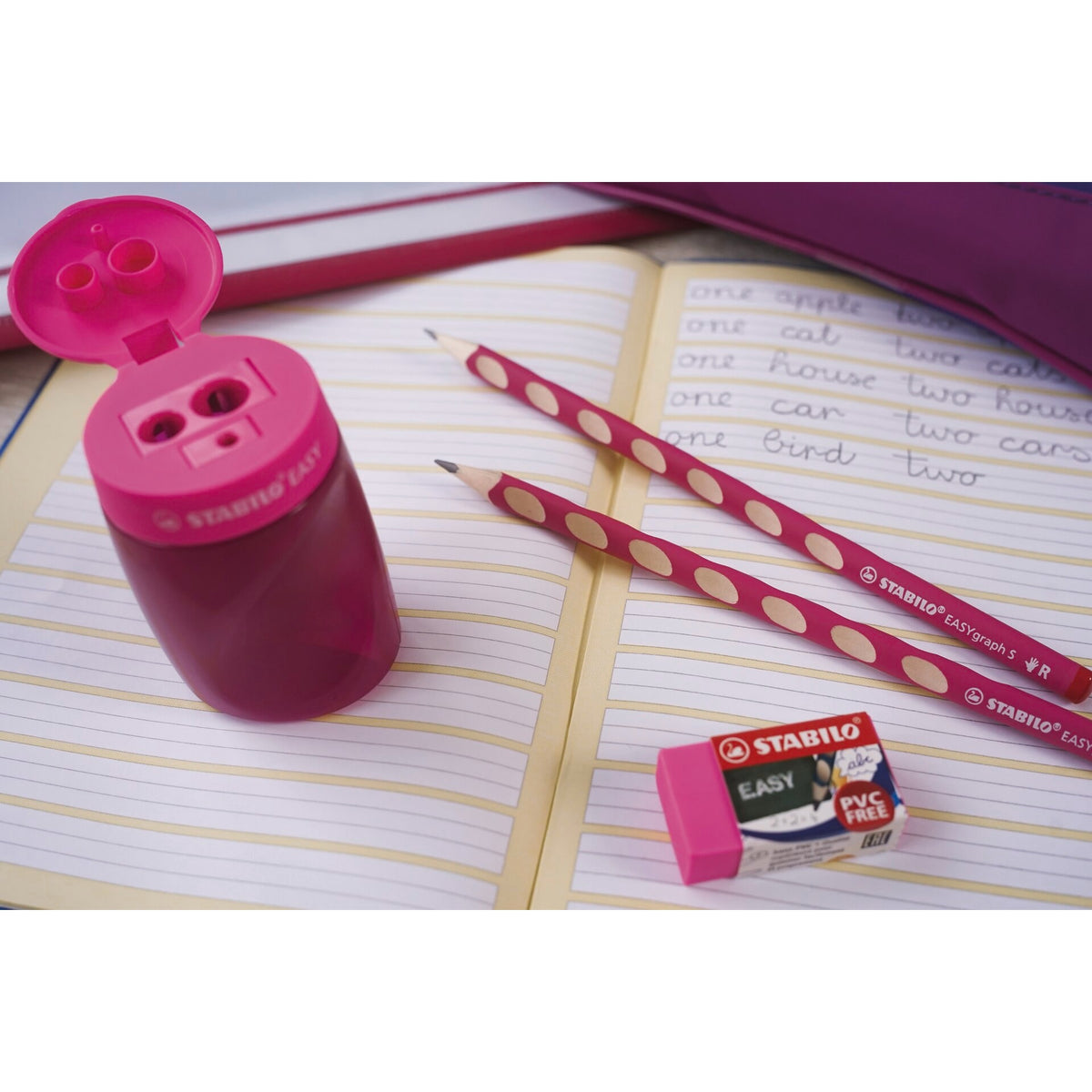 STABILO EASYgraph S School Set pink R mit Spitzer und Radierer – Ansicht 5