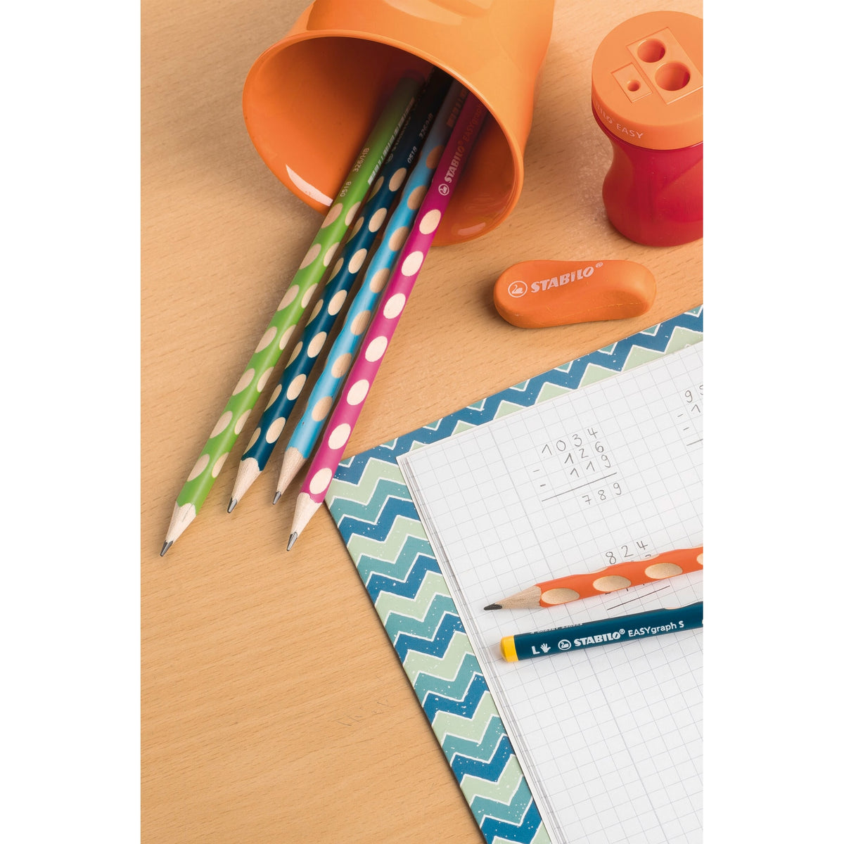 STABILO EASYgraph S School Set pink L mit Spitzer und Radierer – Ansicht 3