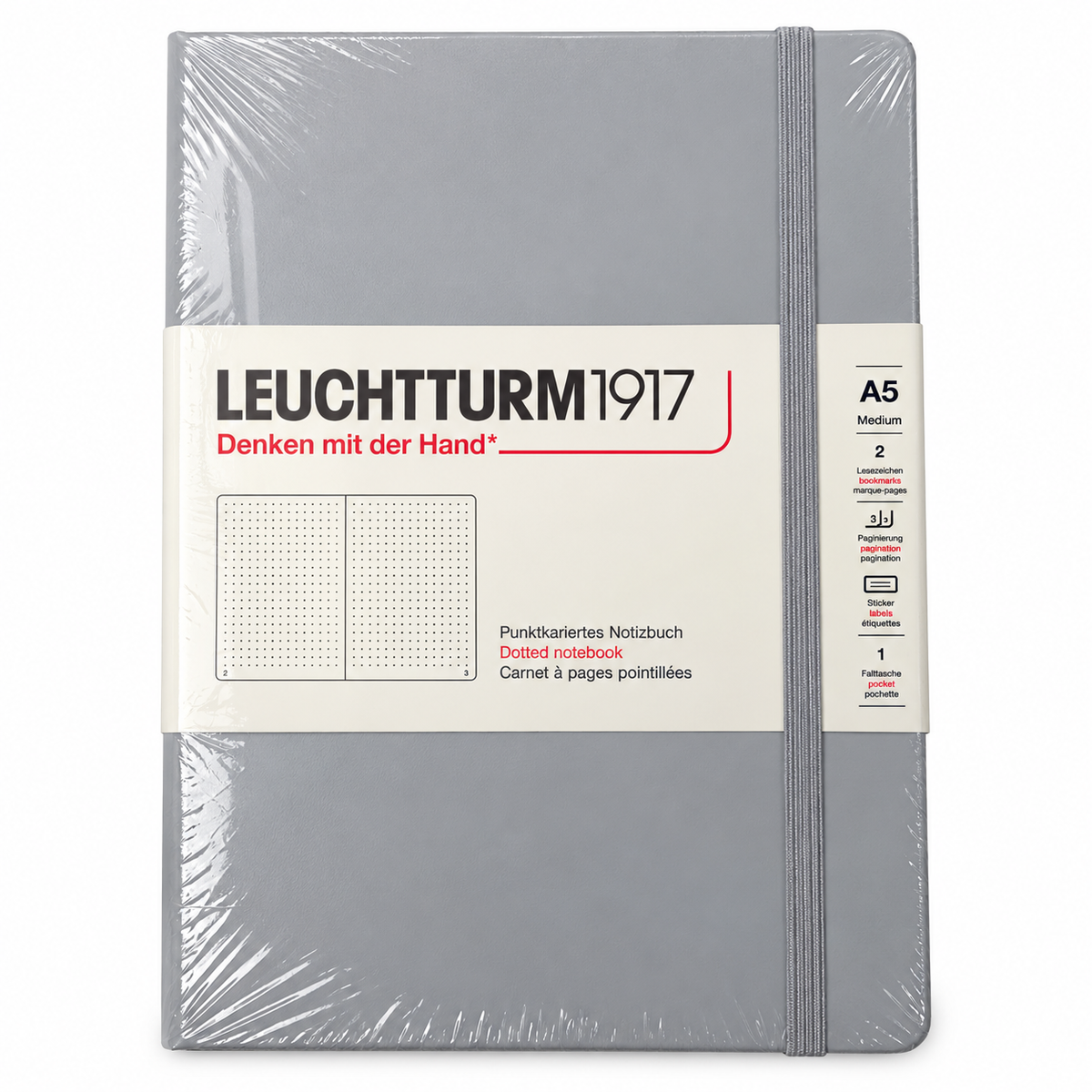 Leuchtturm 1917, carnet, A5 ligné pointillé, sauge