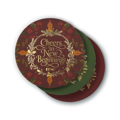 BENU Christmas Cheer Geschenkset mit Christmas Punch Füllfederhalter – Cocktail-Untersetzer-Set