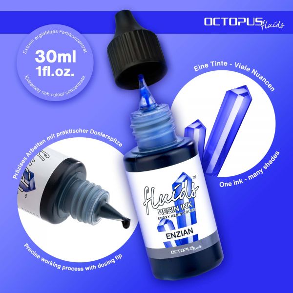 Octopus Fluids Resin Ink GENTIAN transparent blue