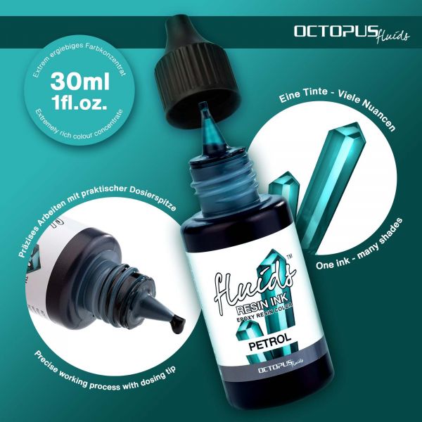 Octopus Fluids Resin Ink PETROL transparent Turquoise