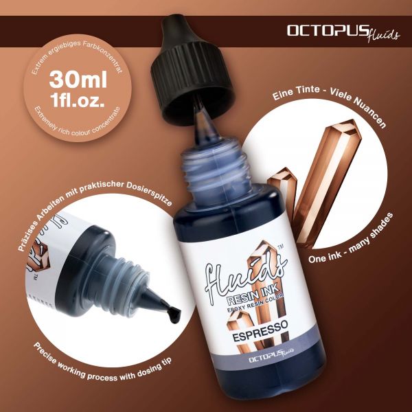 Octopus Fluids Resin Ink Espresso Transparentes Braun