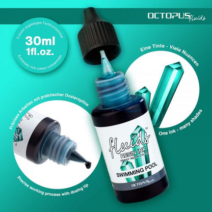 Octopus Fluids Resin Ink Swimming Pool Türkis transparent