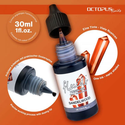 Octopus Fluids Resin Ink SANDALWOOD transparent brown