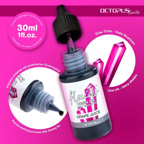 Octopus Fluids Resin Ink GRAPE JUICE Violet transparent