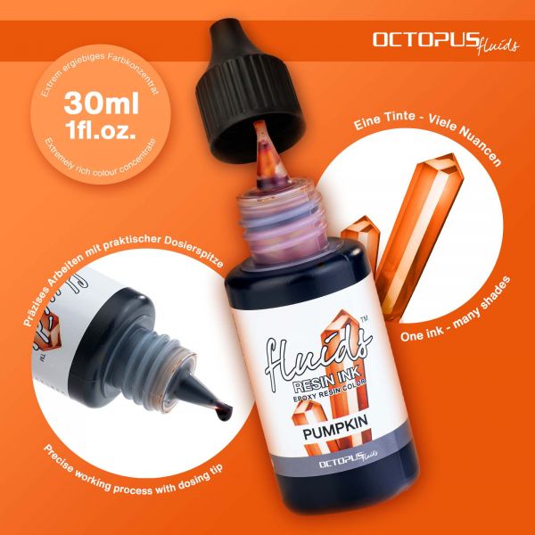 Octopus Fluids Resin Ink Pumpkin Orange