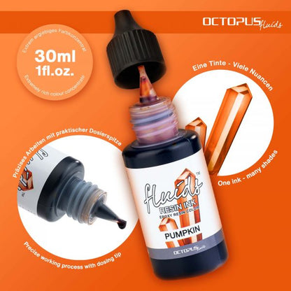 Octopus Fluids Resin Ink Pumpkin Orange