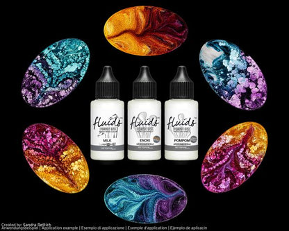 Octopus Fluids Resin Ink Petri Dish Effect Strong Enoki Weiß