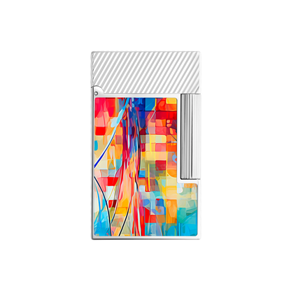 ST Dupont Feuerzeug Ligne 2 Graffiti, Palladium, Ltd. Edt., Multicolor
