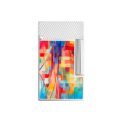 ST Dupont Feuerzeug Ligne 2 Graffiti, Palladium, Ltd. Edt., Multicolor