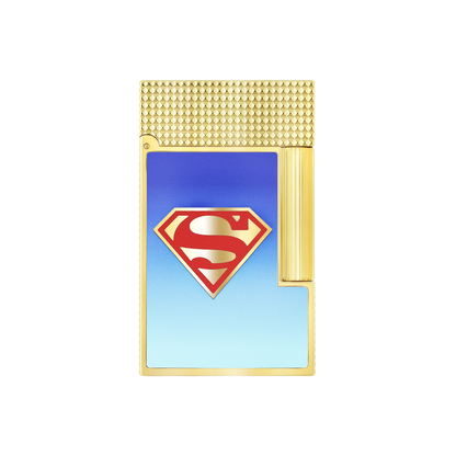 ST Dupont Ligne 2 DC Comics Lighter, Palladium, Ltd. Edt., Blue