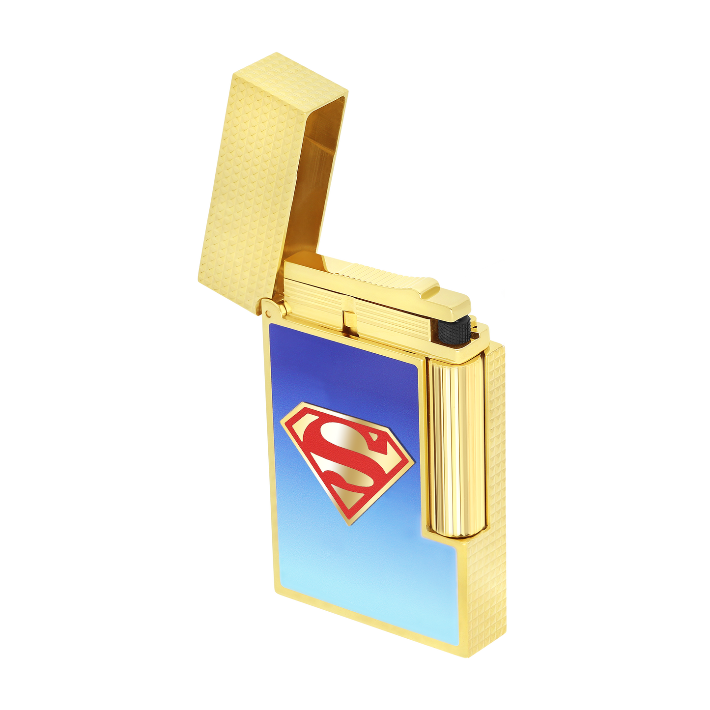 ST Dupont Ligne 2 DC Comics Lighter, Palladium, Ltd. Edt., Blue